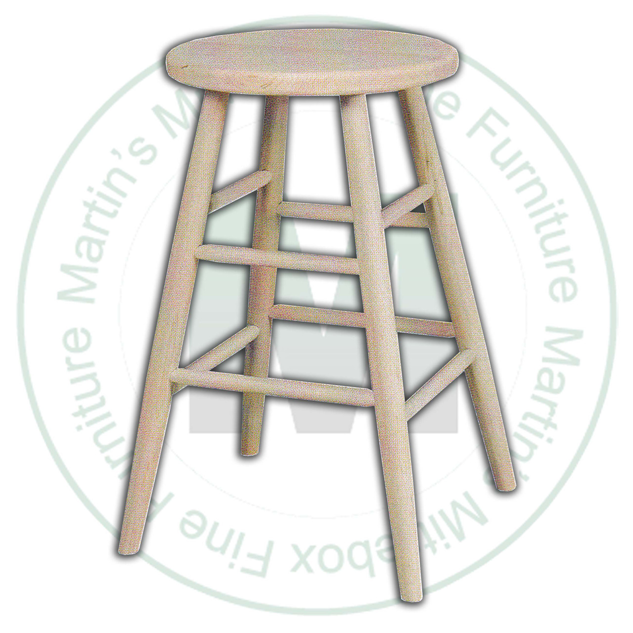 Maple Stool With Plain Legs