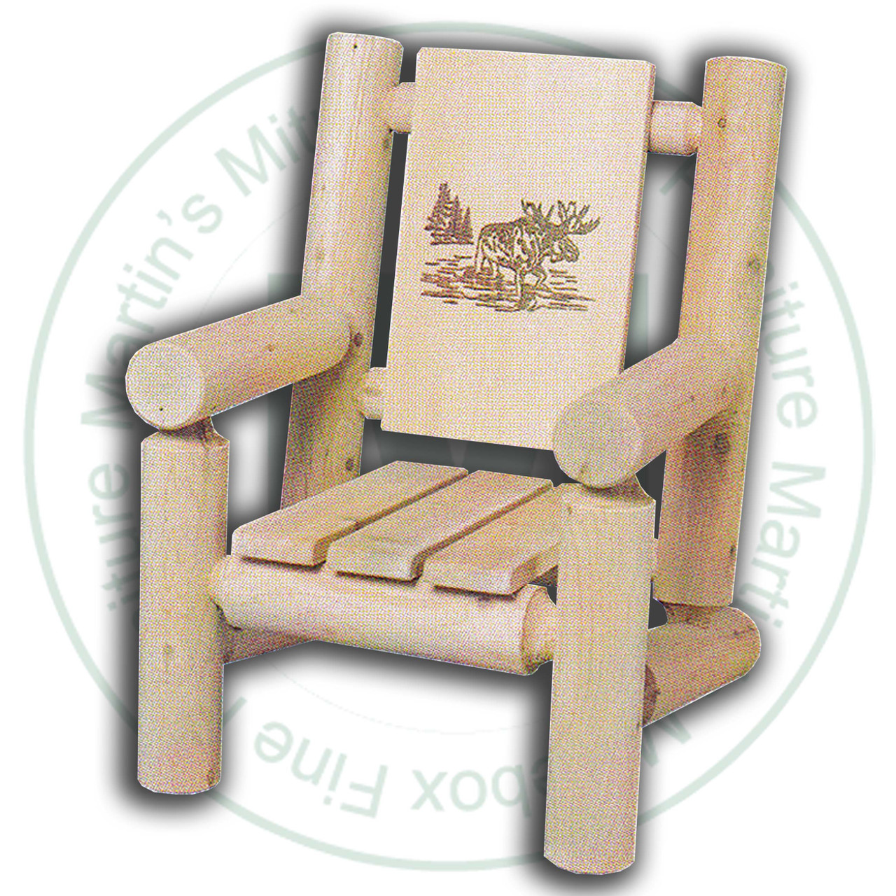 Kids Cedar Log Branded Back Chair