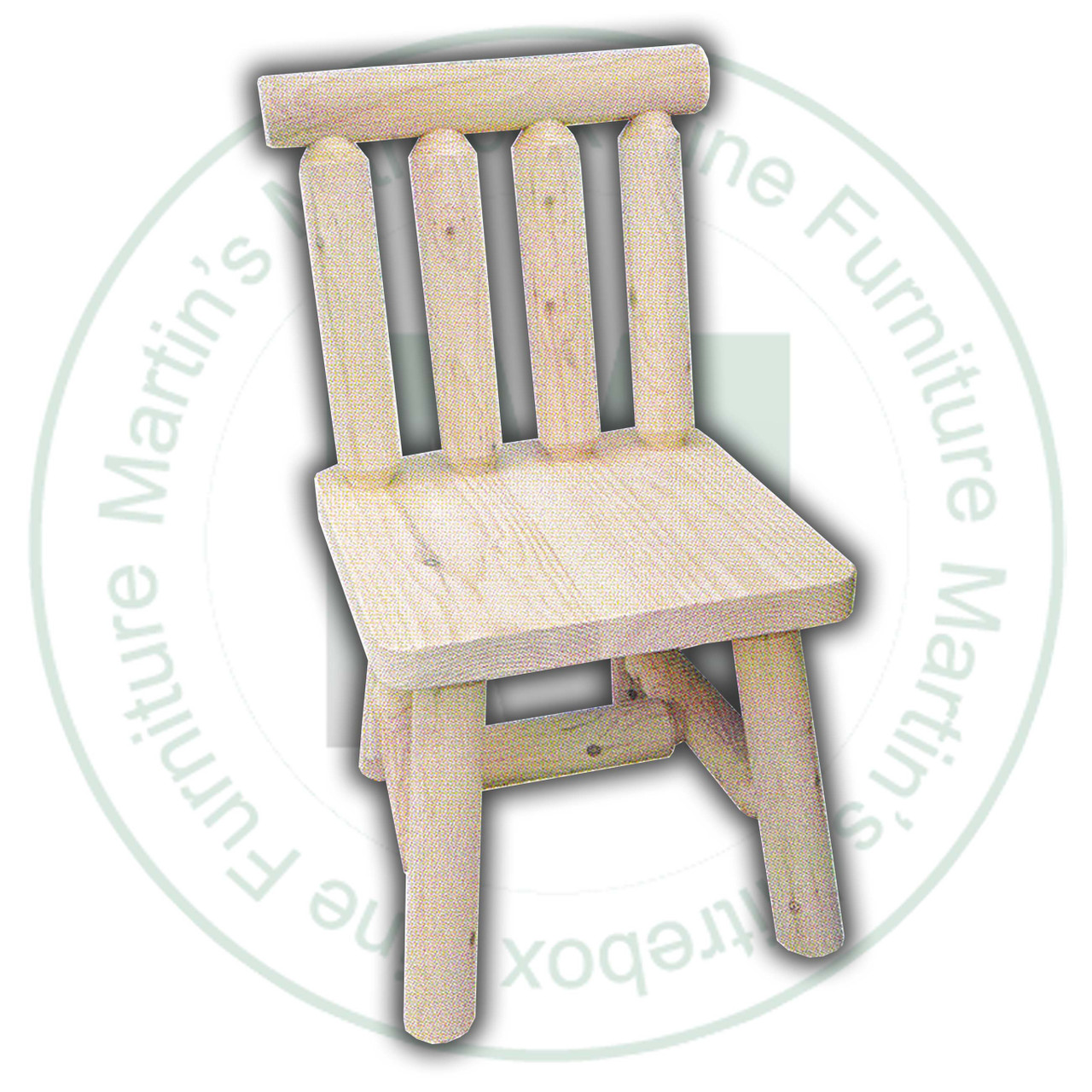 Kids Cedar Log Mission Chair