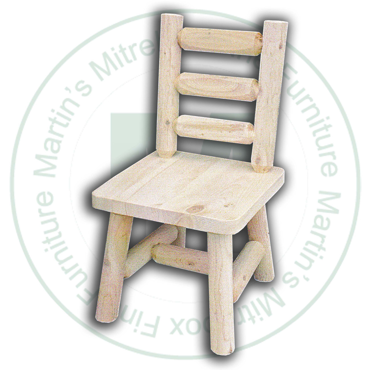 Kids Cedar Log Ladder Chair