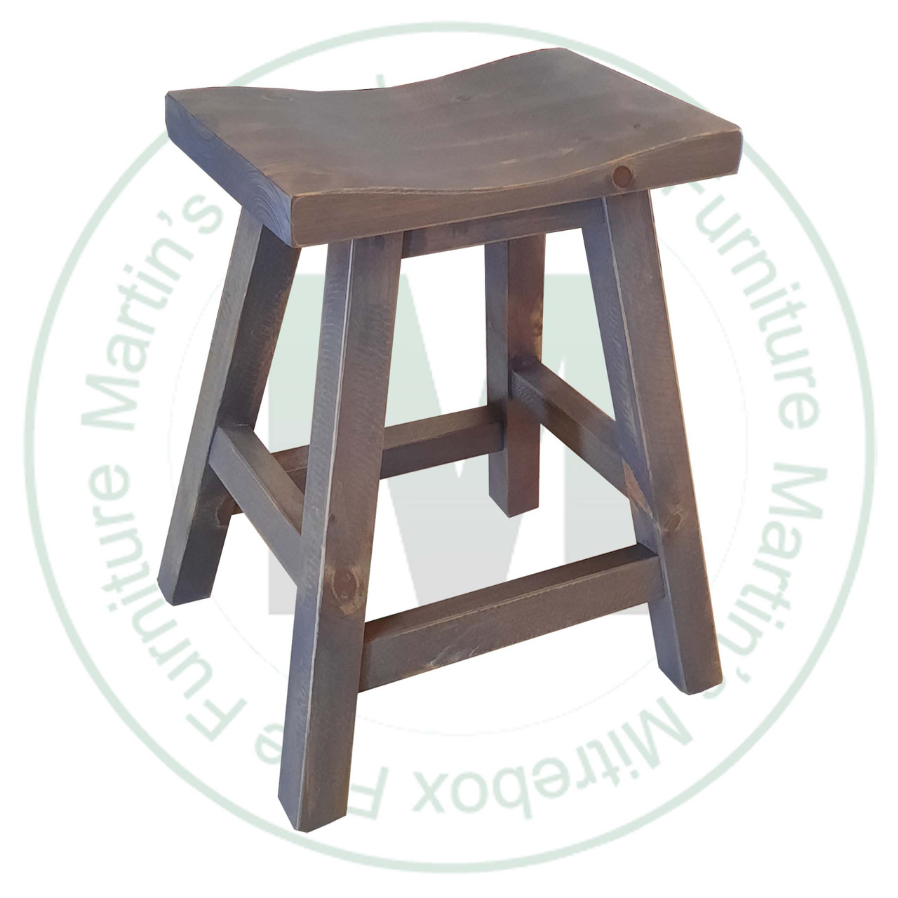 Maple Yukon 30'' Saddle Stool 12''D x 18''W x 30''H