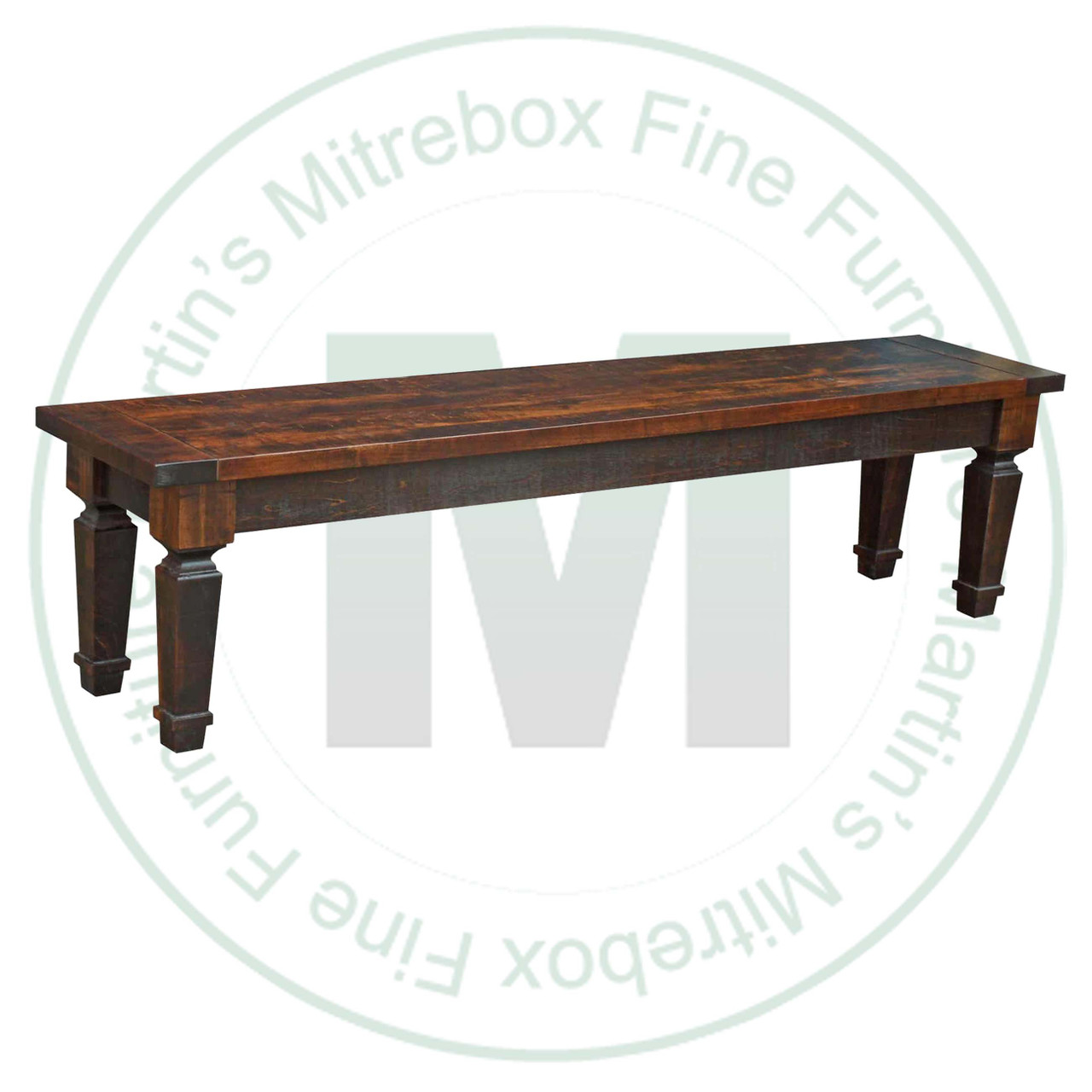 Pine Century Leg Bench 14''D x 72''W x 18''H