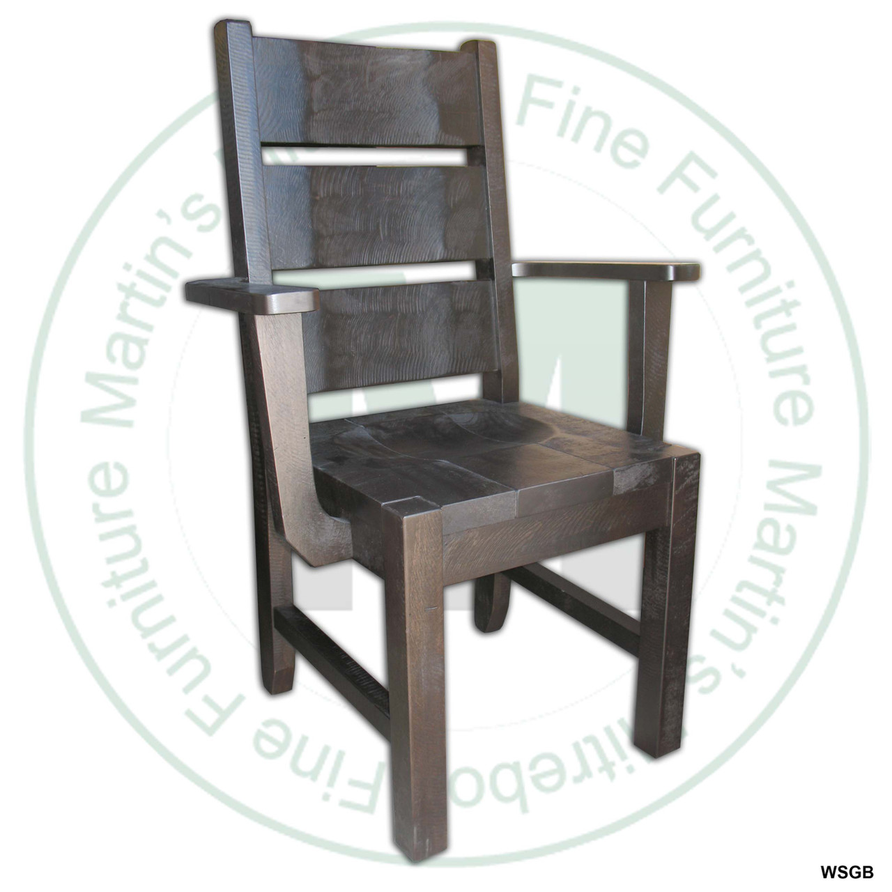 Oak Homestead Arm Chair 17'' Deep x 40'' High x 18'' Wide
