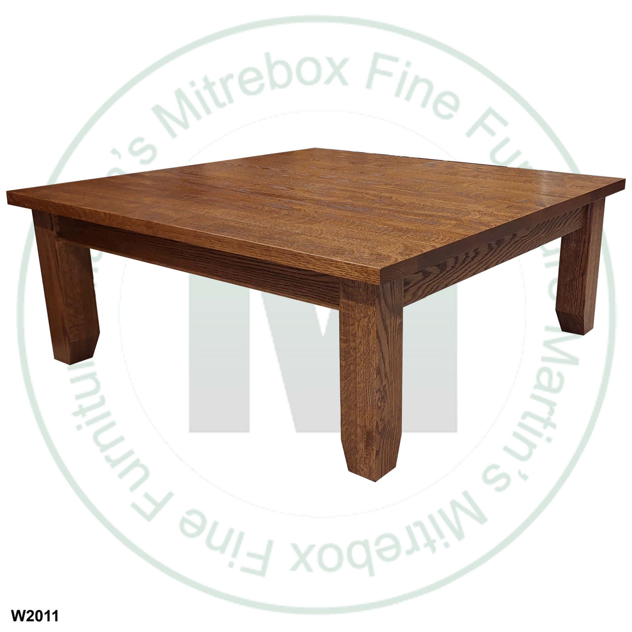 Oak Dakota Coffee Table 46''D x 46''W x 18''H With 3.5'' Legs