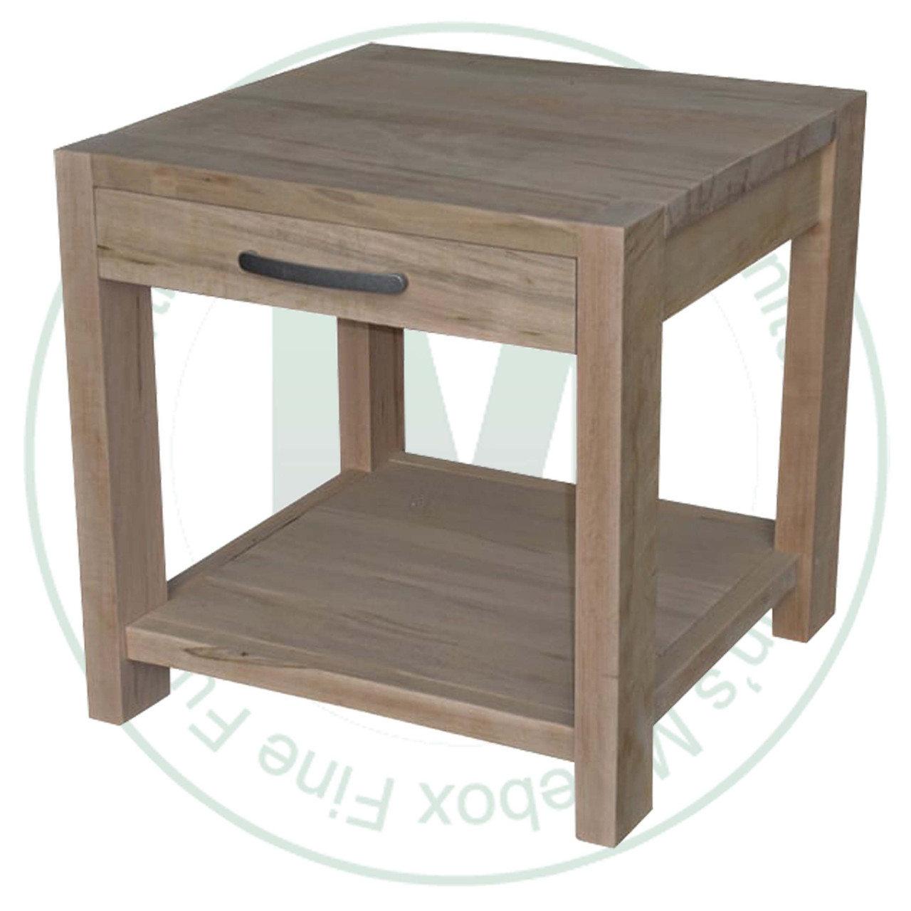 Oak Backwoods End Table 24''D x 24''W x 22''H With 1 Drawer