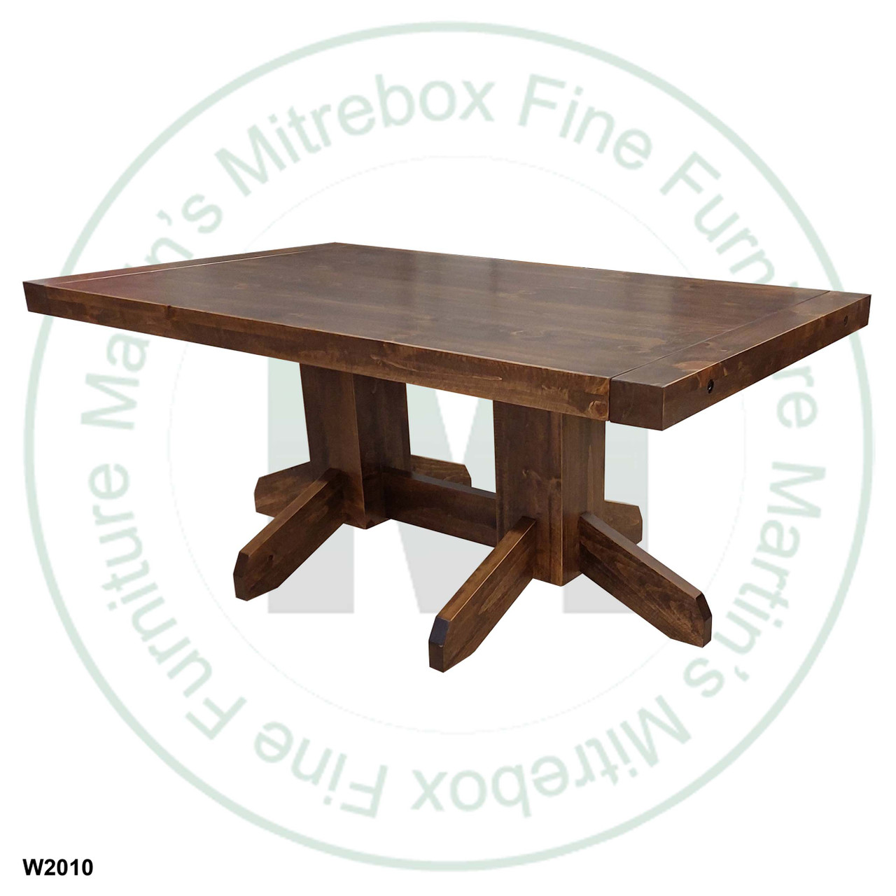 Oak Yukon Solid Top Double Pedestal Table 36'' Deep x 84'' Wide x 30'' High