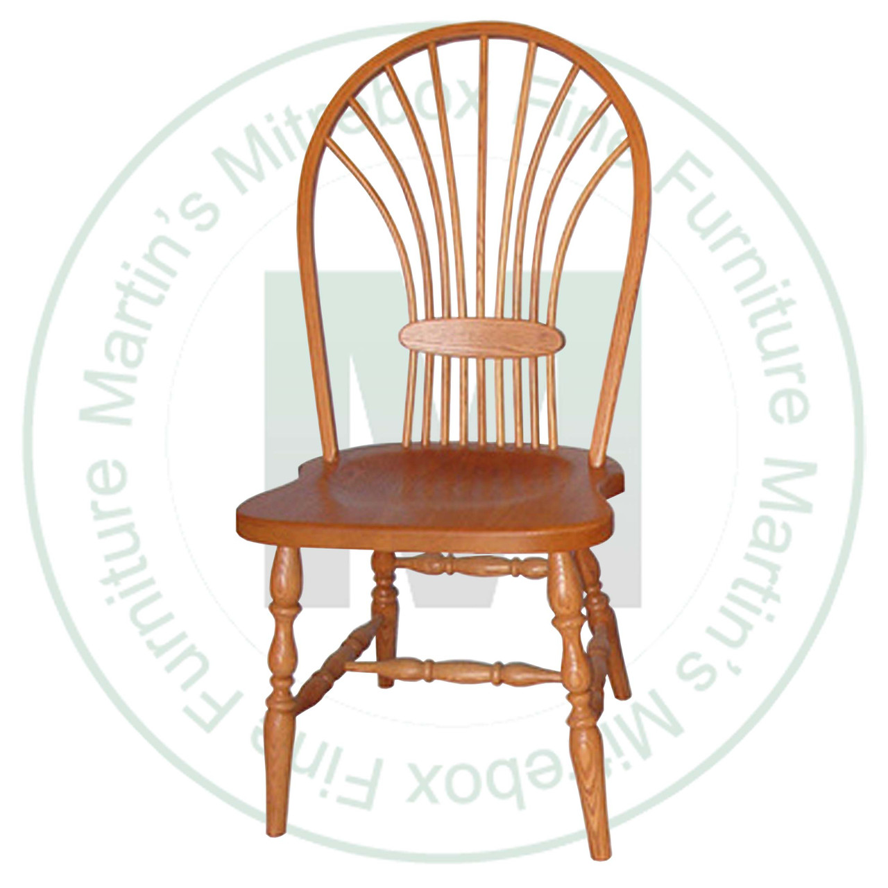 Maple Windsor Wheat Side Chair Has Wood Seat