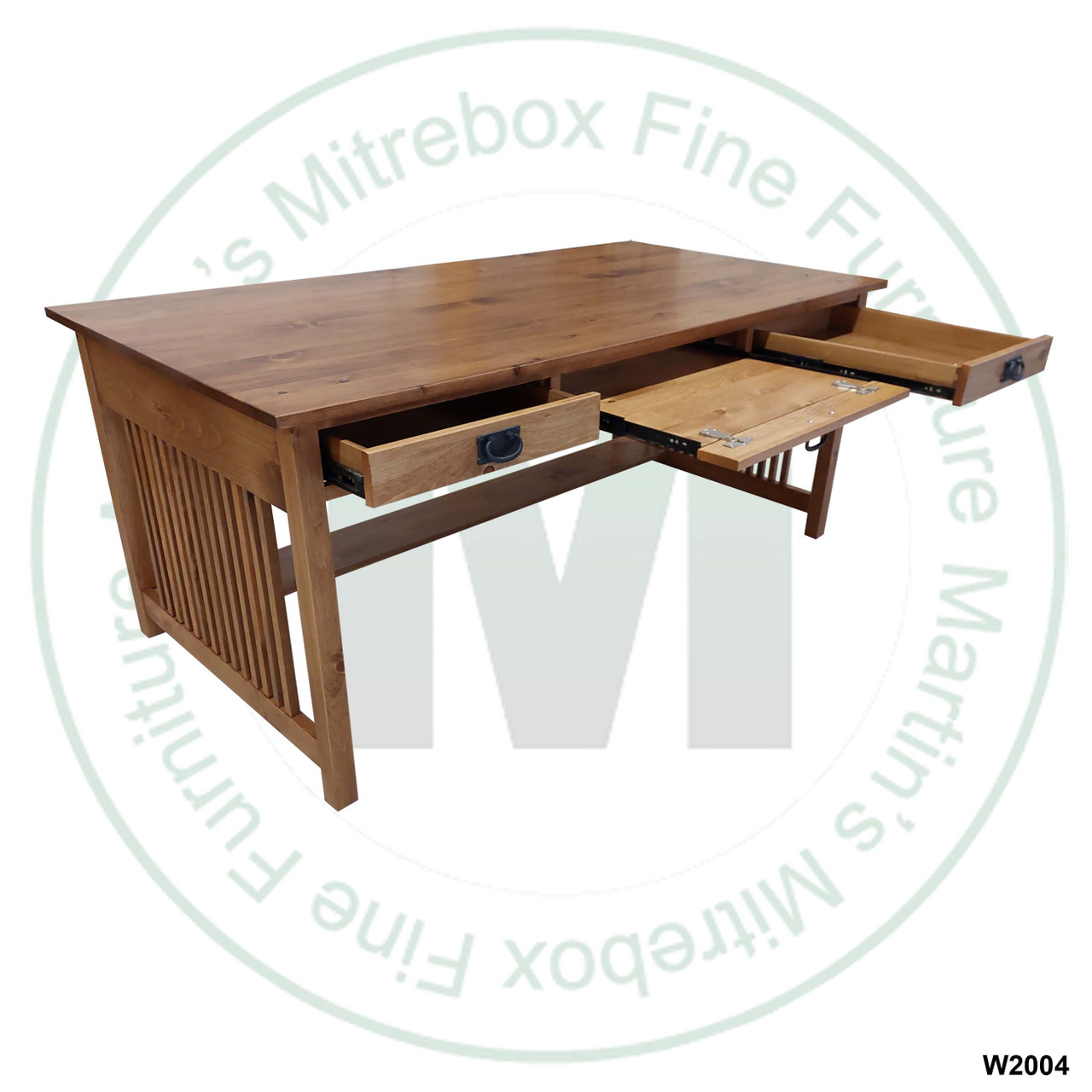 Oak Mission Craftsman 3 Drawer Desk