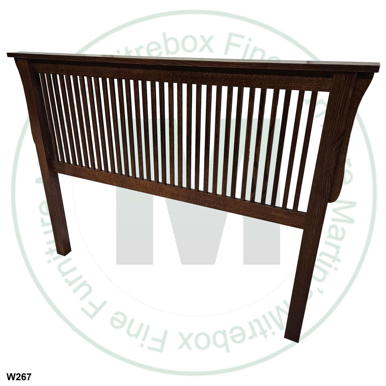 Oak King Flat Top Mission Panel 52'' Headboard