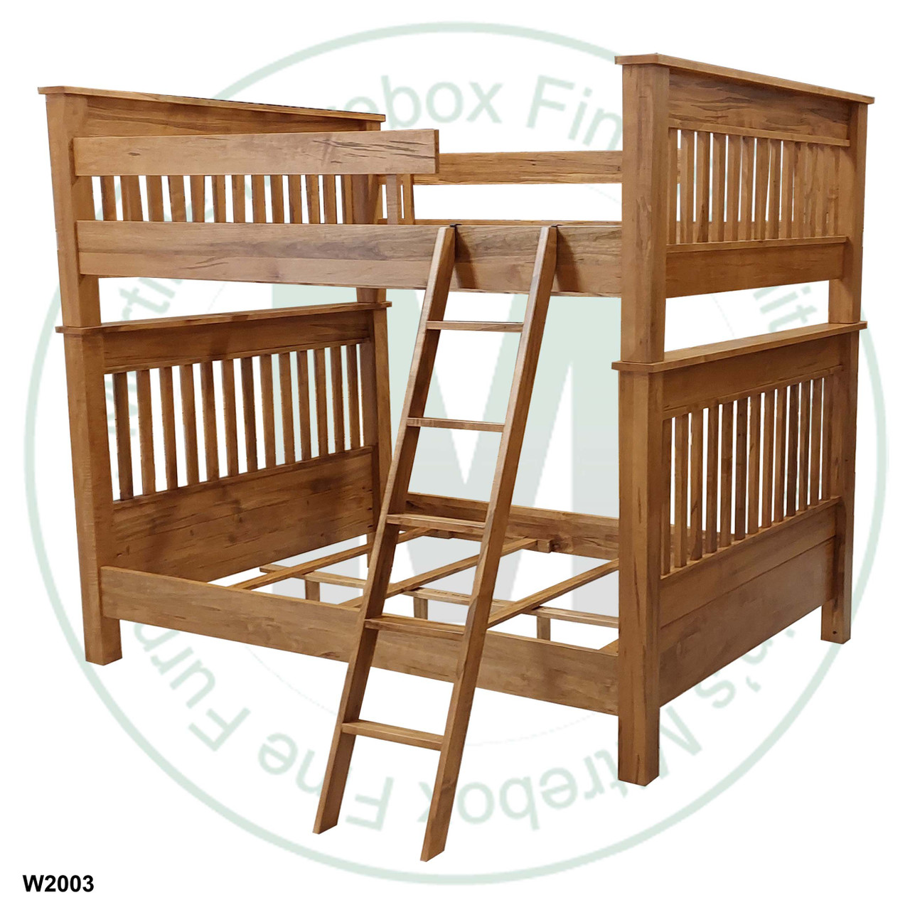 Maple Single Over Single Cottage Slat Bunk Bed