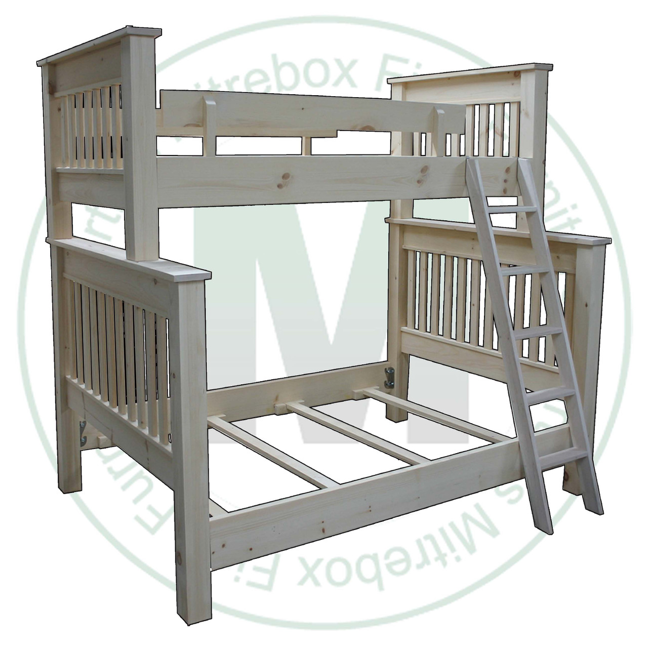 Pine Single Over Double Cottage Slat Bunk Bed