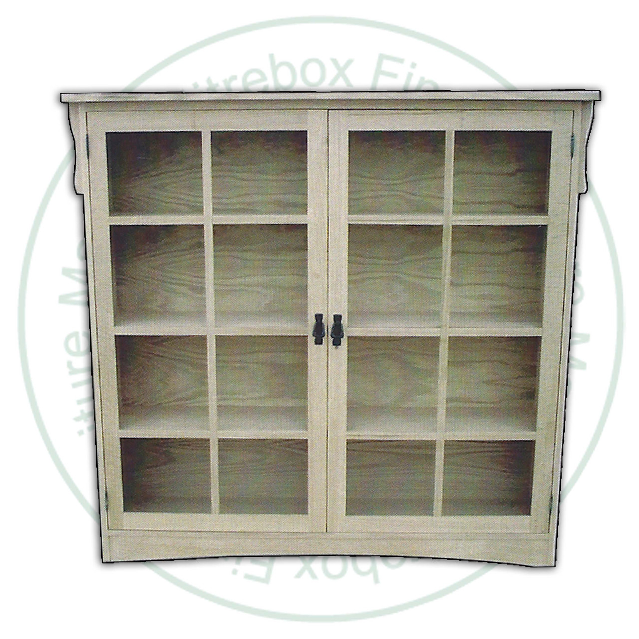 Pine Mission Bookcase 58''W x 56''H x 12''D.