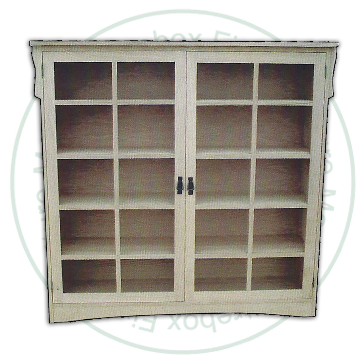 Oak Mission Bookcase 61''W x 59''H x 14''D.