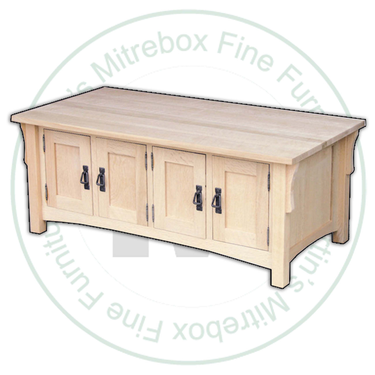 Wormy Maple Mission 8 Door Coffee Table