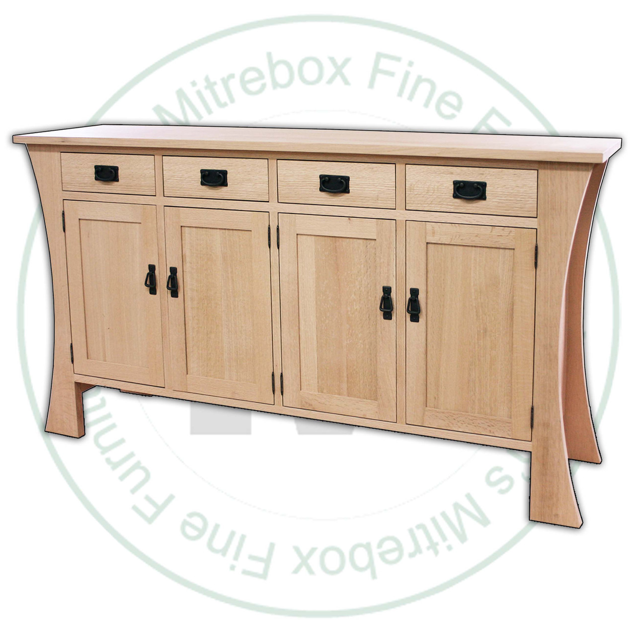 Wormy Maple Mission Sideboard 72''W x 40''H x 18''D