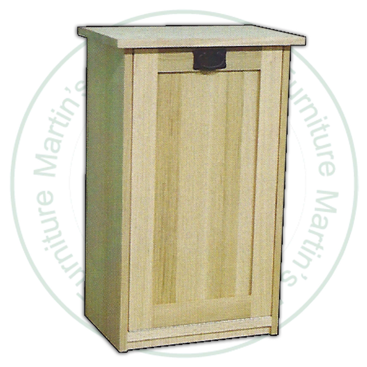 Wormy Maple Mission Garbage Can 20''W x 32''H x 13''D