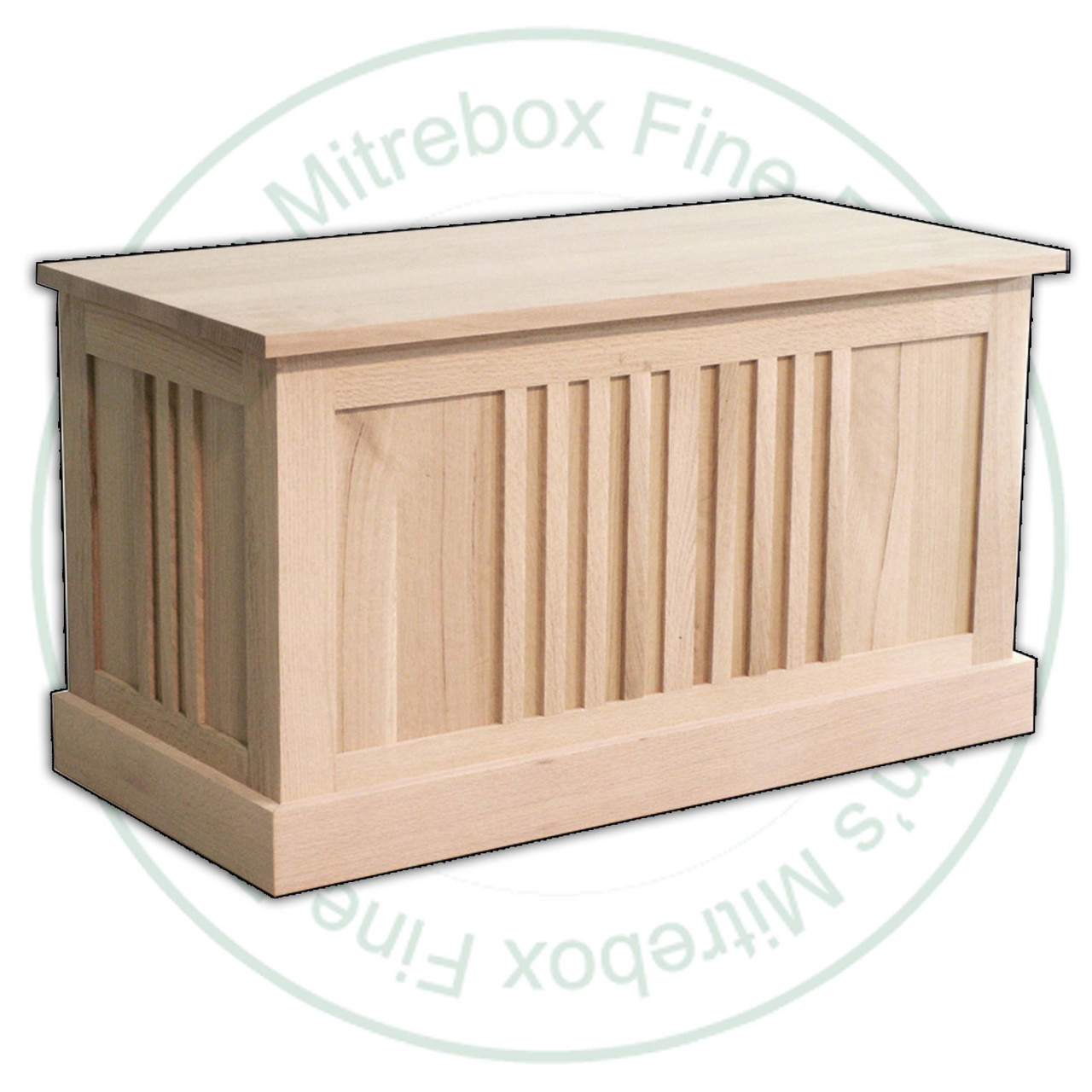 Wormy Maple Mission Blanket Box. 48''W x 18''H x 24''D