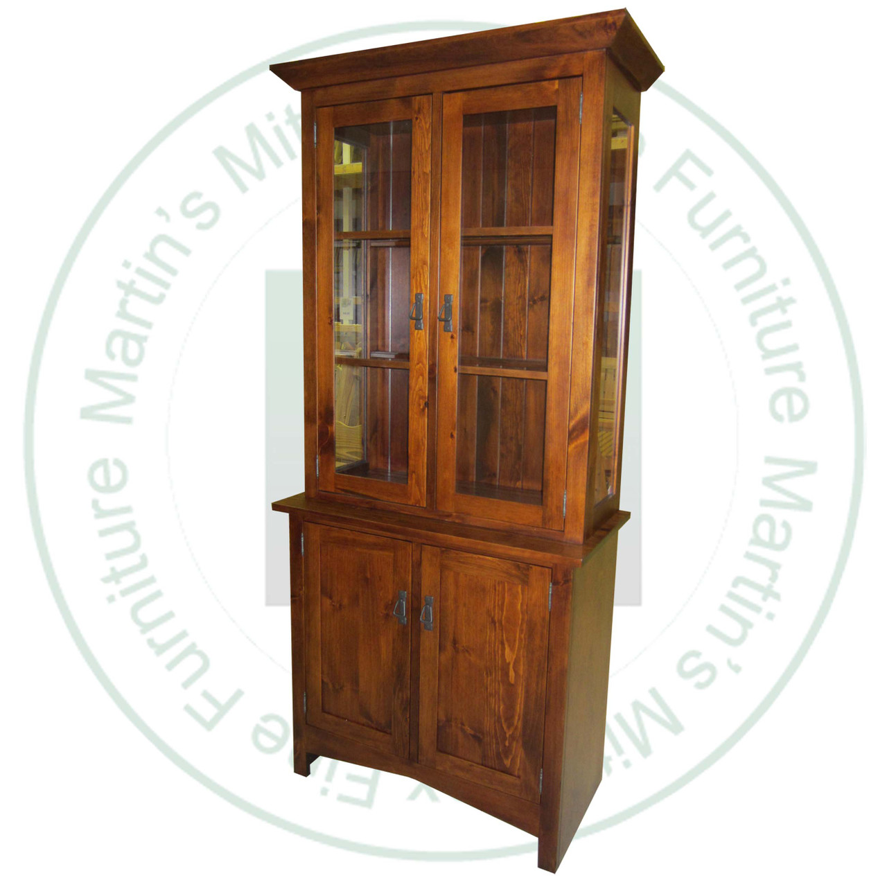 Wormy Maple Shaker Hutch And Buffet With Crown 36''W x 81''H x 19''D