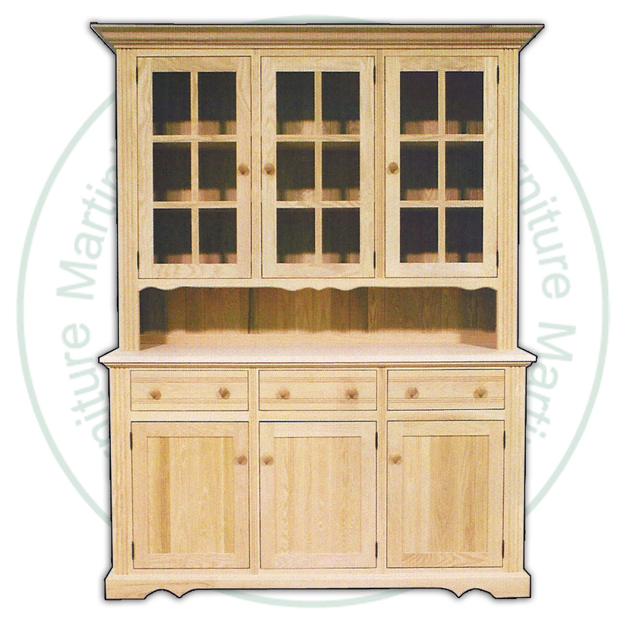 Wormy Maple Homeward Hutch And Buffet 63''W x 70''H x 19''D