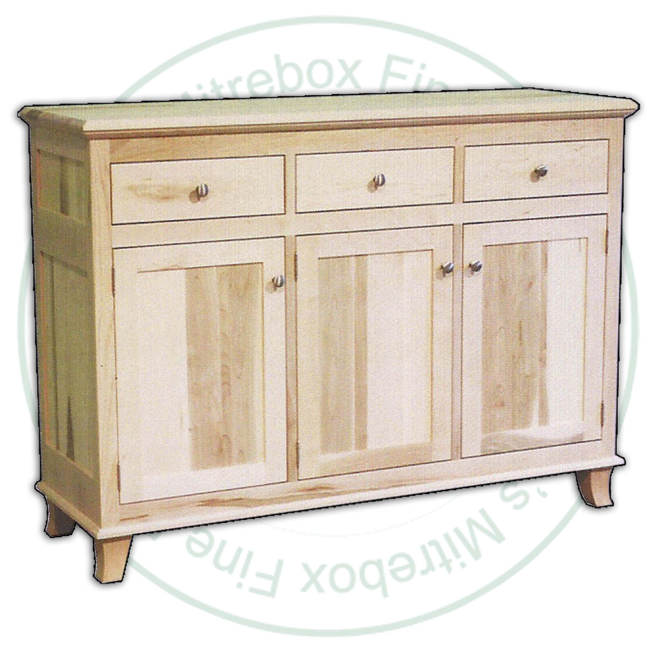 Wormy Maple Jordan Sideboard 59''W x 42''H x 19''D With 3 Drawers And 3 Doors