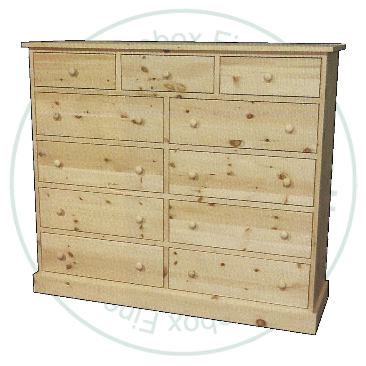 Wormy Maple Cottage 11 Drawer Mens Chest