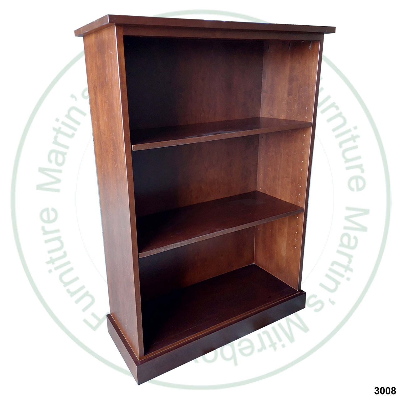 Wormy Maple Cottage Bookcase 36''W x 50''H x 14''D With 2 Adjustable Shelves.