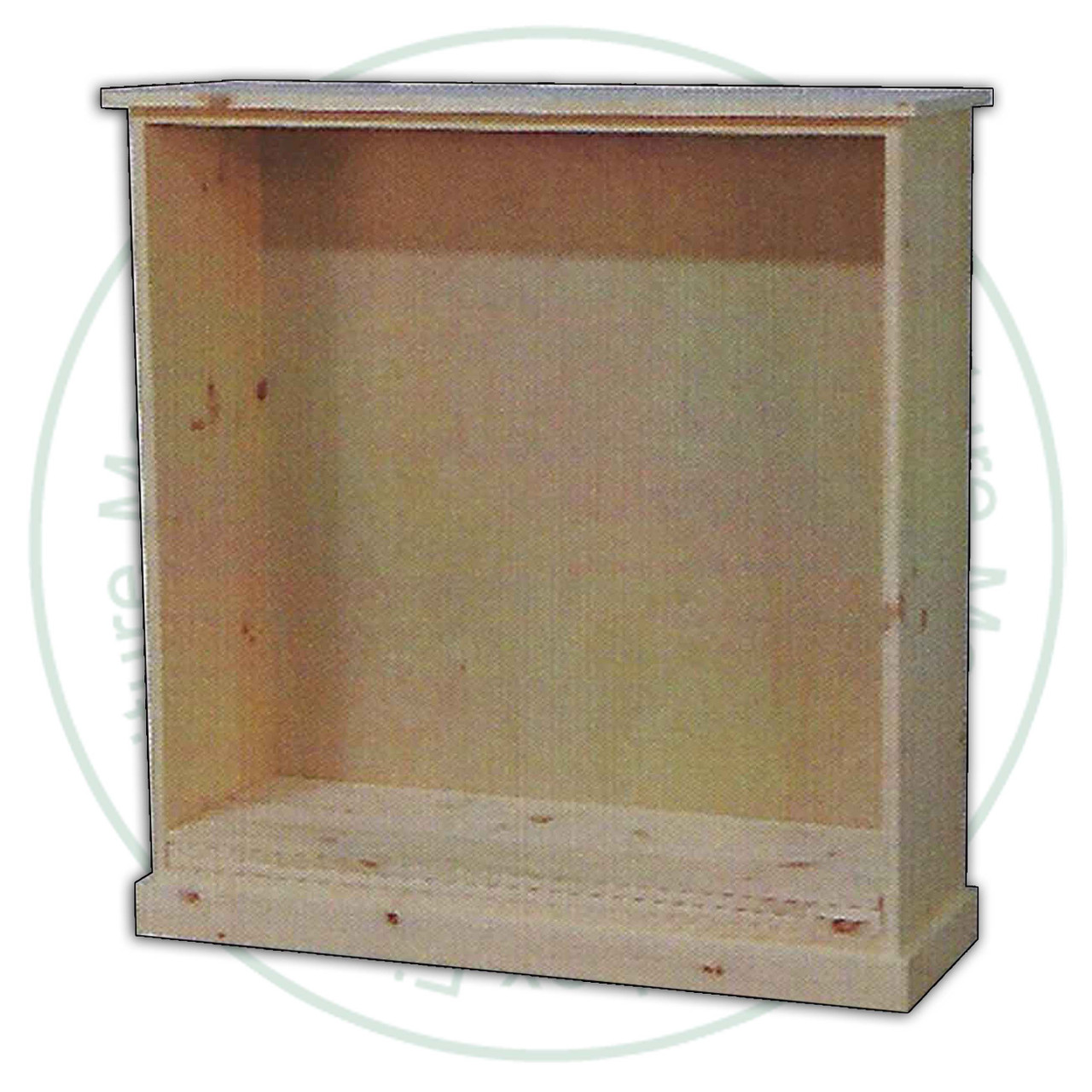 Wormy Maple Cottage Bookcase 36''W x 50''H x 14''D With 2 Adjustable Shelves.