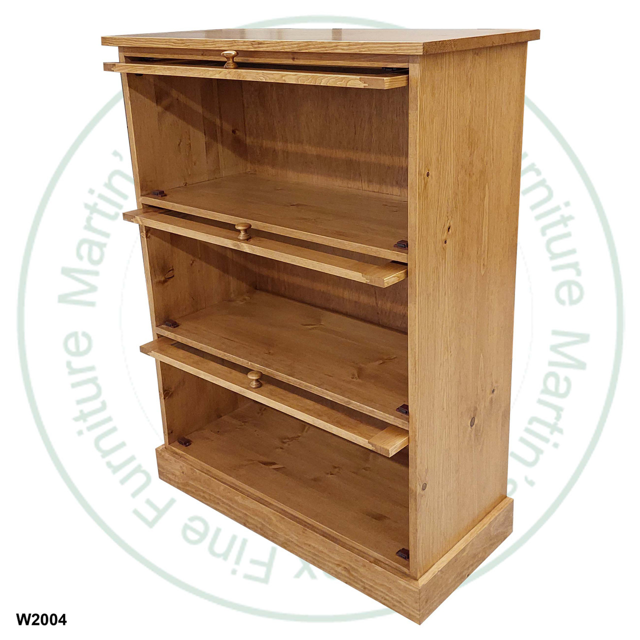 Wormy Maple Cottage Barrister Bookcase 38''W x 50''H x 17''D.