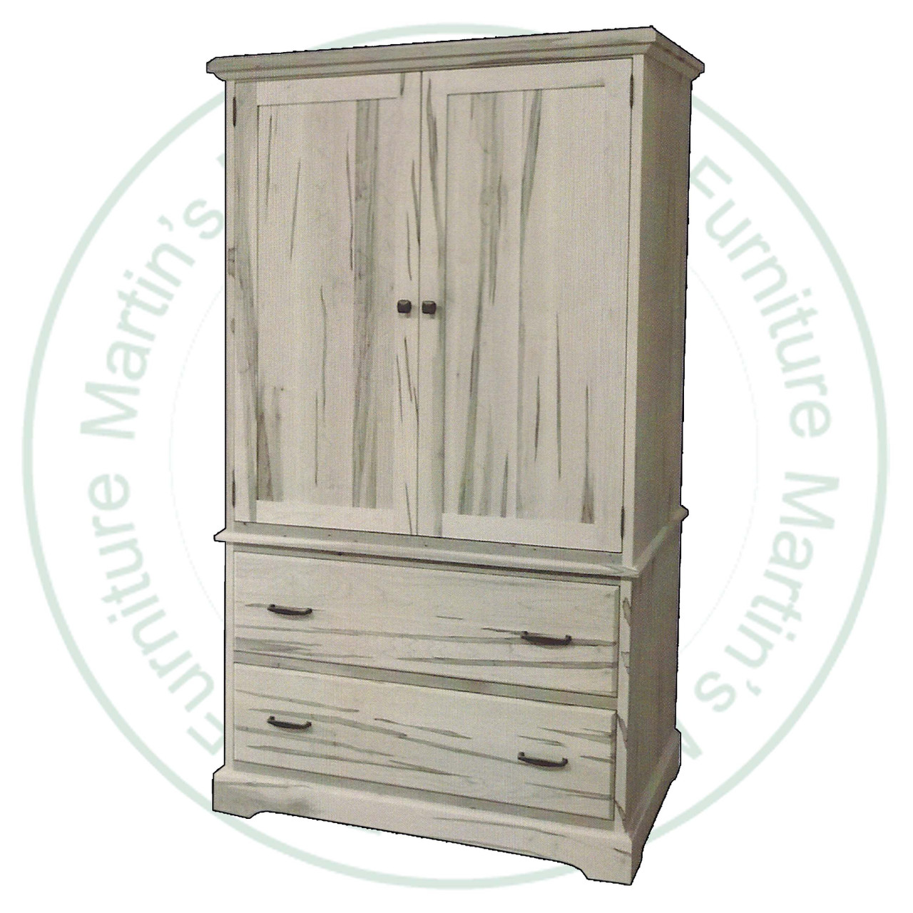 Wormy Maple Cottage Deluxe 2 Piece Armoire 40''W x 73''H x 23''D