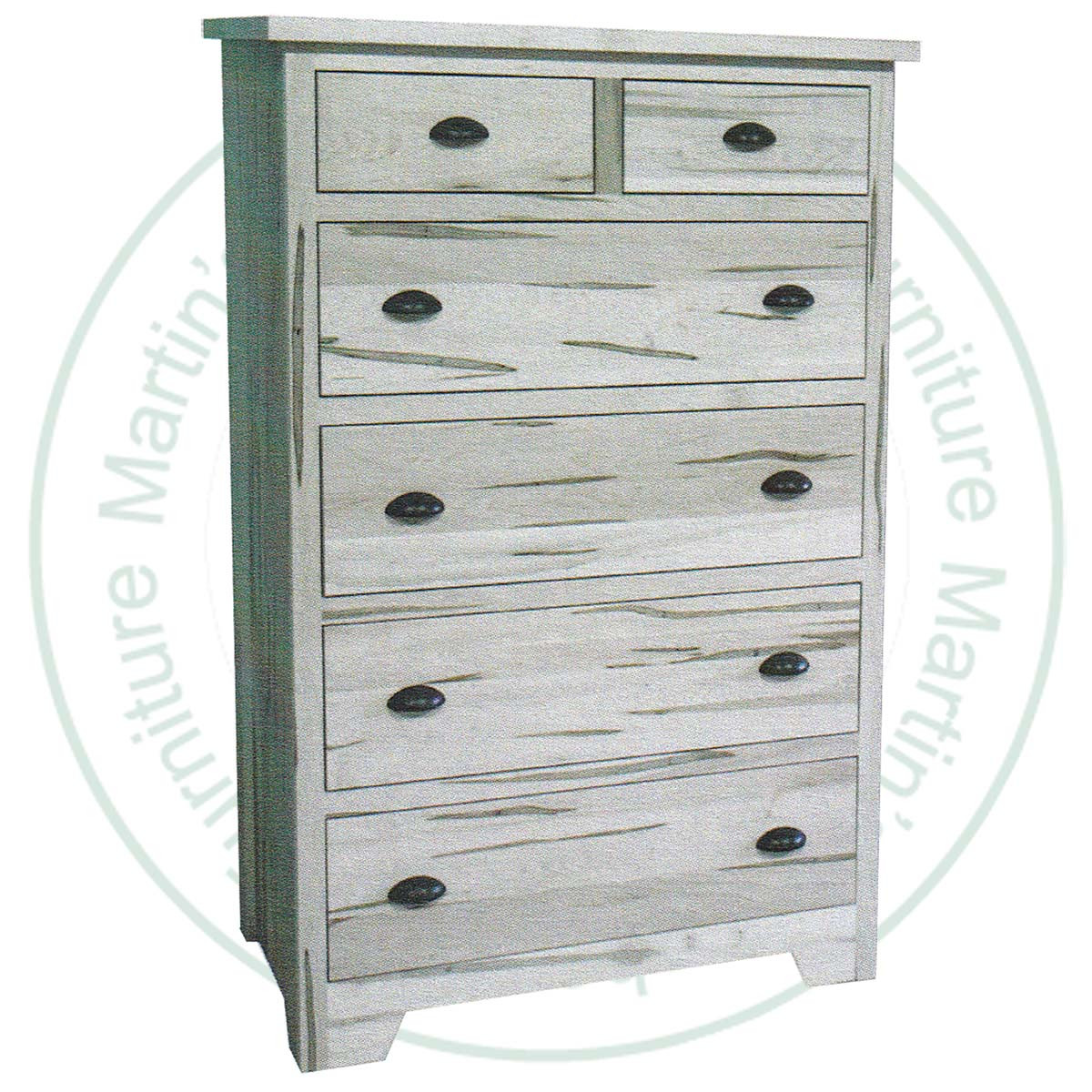 Wormy Maple Lakeport 6 Drawer Chest Of Drawers
