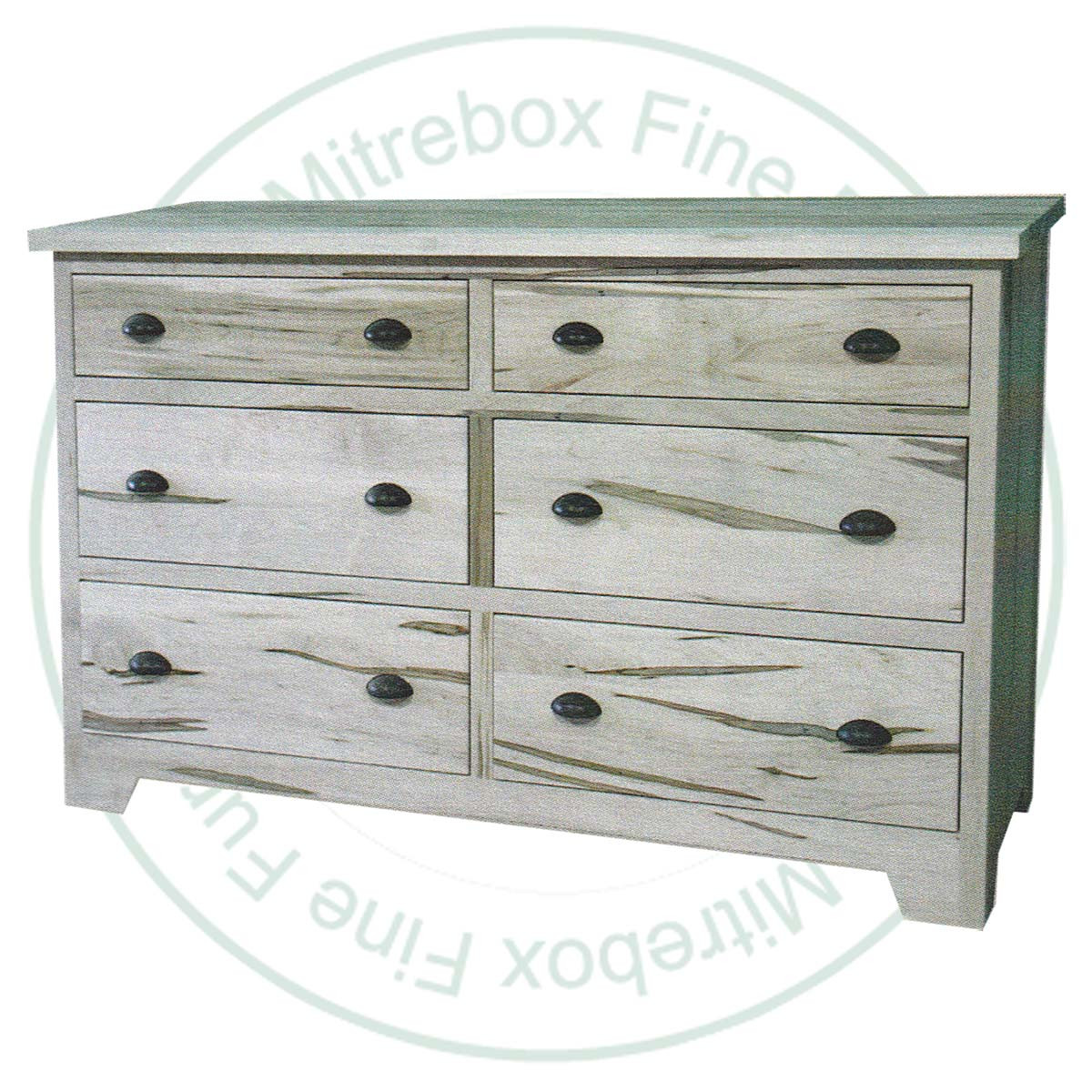 Wormy Maple Lakeport 6 Drawer Dresser