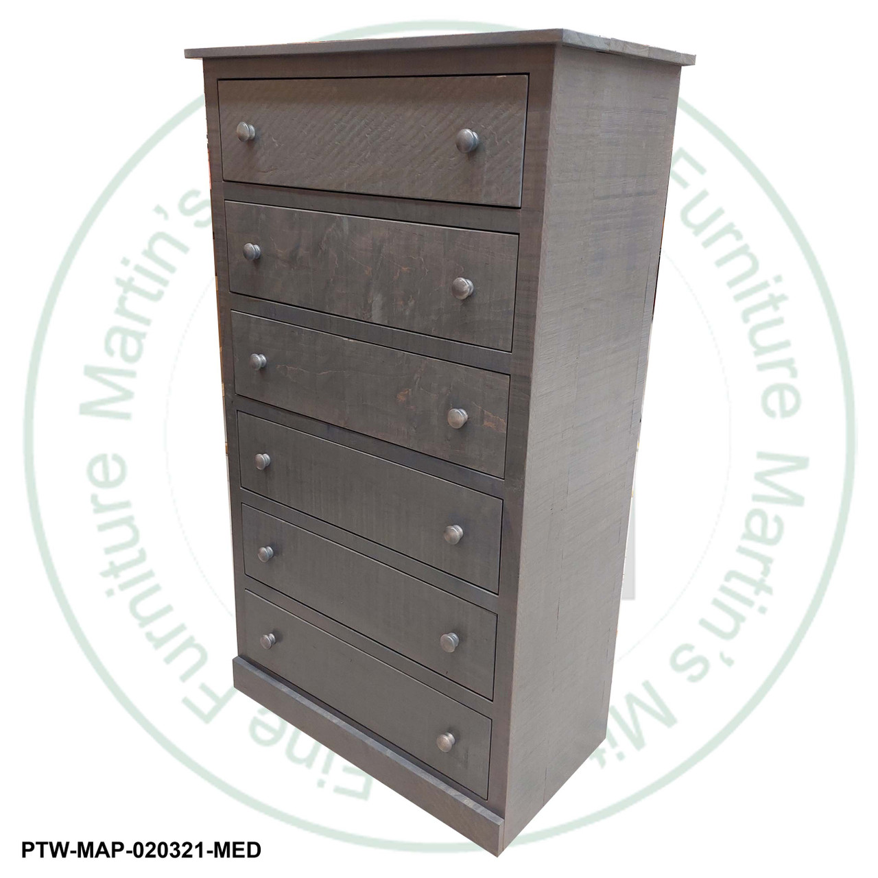 Wormy Maple Rustic Pioneer Chest Of Drawers 36''W x 58''H x 19''D