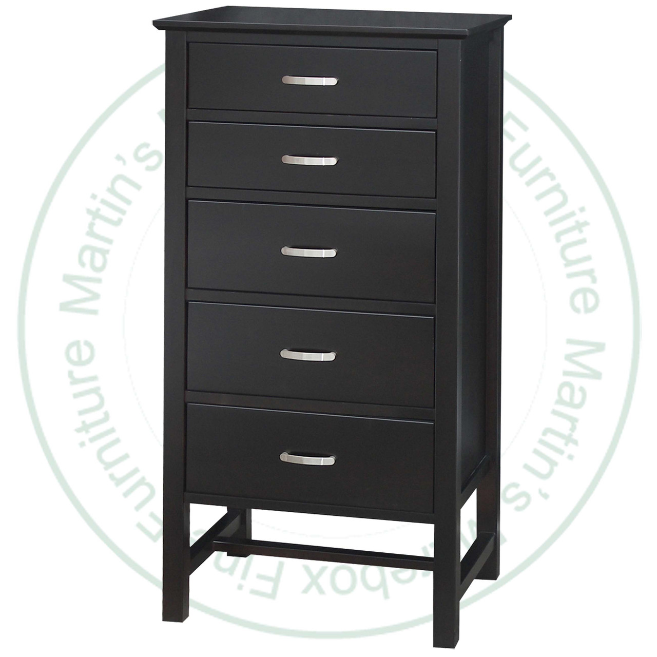 Oak Brooklyn Lingerie Chest 19.5''D x 25''W x 50''H With 5 Drawers
