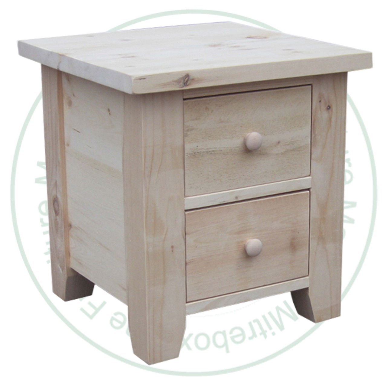 Pine Dakota End Table 22''D x 22''W x 23.5''H With 2 Drawers