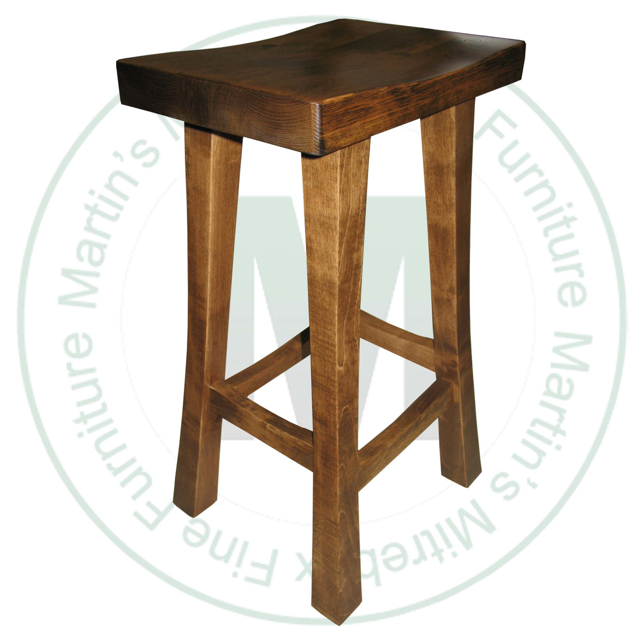 Wormy Maple 26'' Mission Saddle Stool