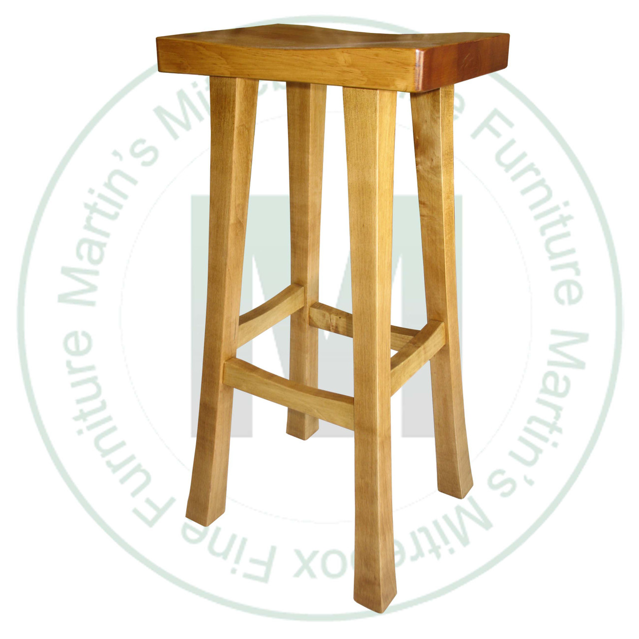 Wormy Maple 30'' Mission Saddle Stool