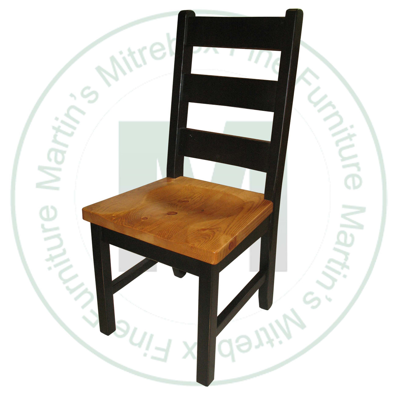 Pine Dakota Ladder Back Side Chair 21''D x 19''W x 40''H