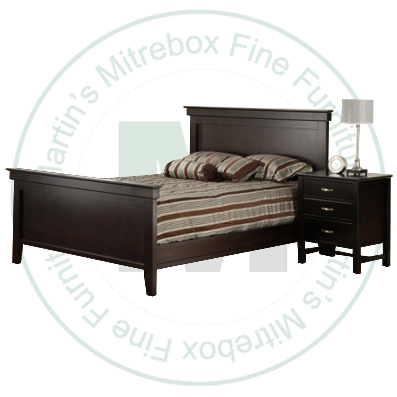 Oak Brooklyn Double Panel Bed