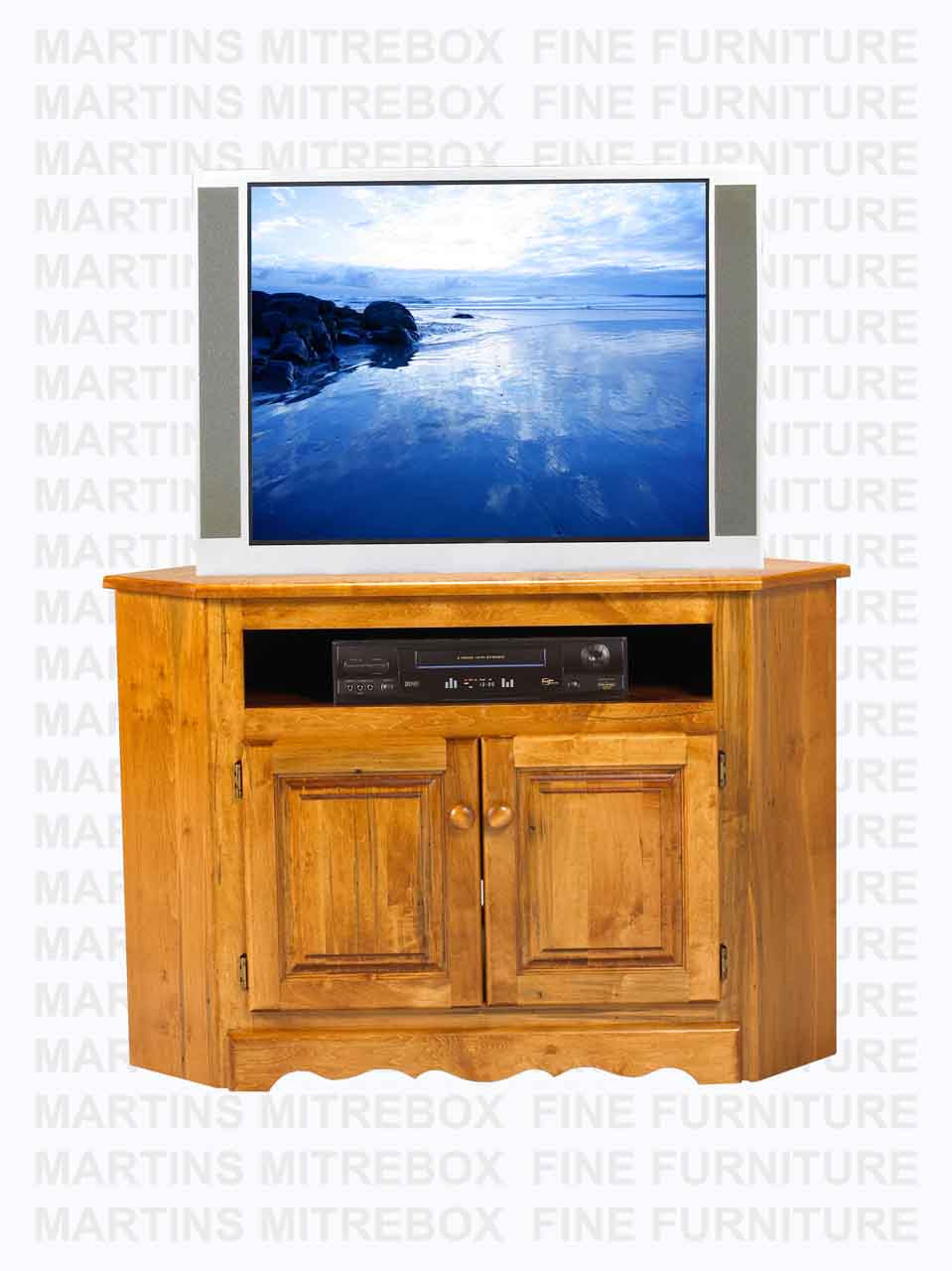 Maple Country Lane Corner TV Stand With1 ADJ. Shelf