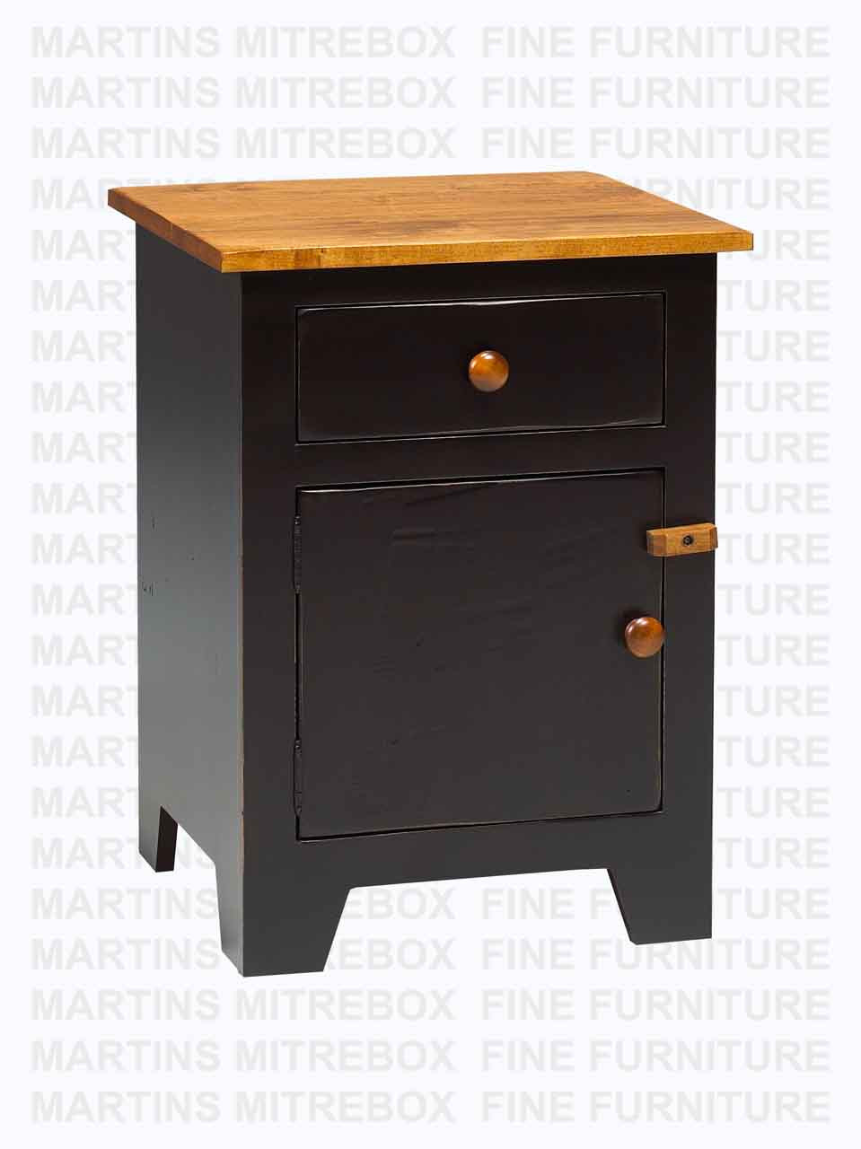 Maple Rustic Nightstand 1 Drawer 1 Door 18''D x 20''W x 28''H