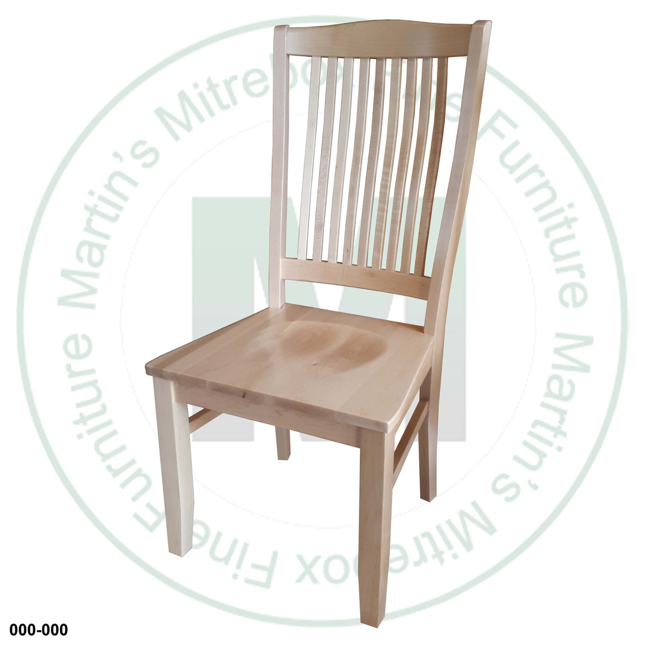 Wormy Maple Alexandria Side Chair Has Wood Seat