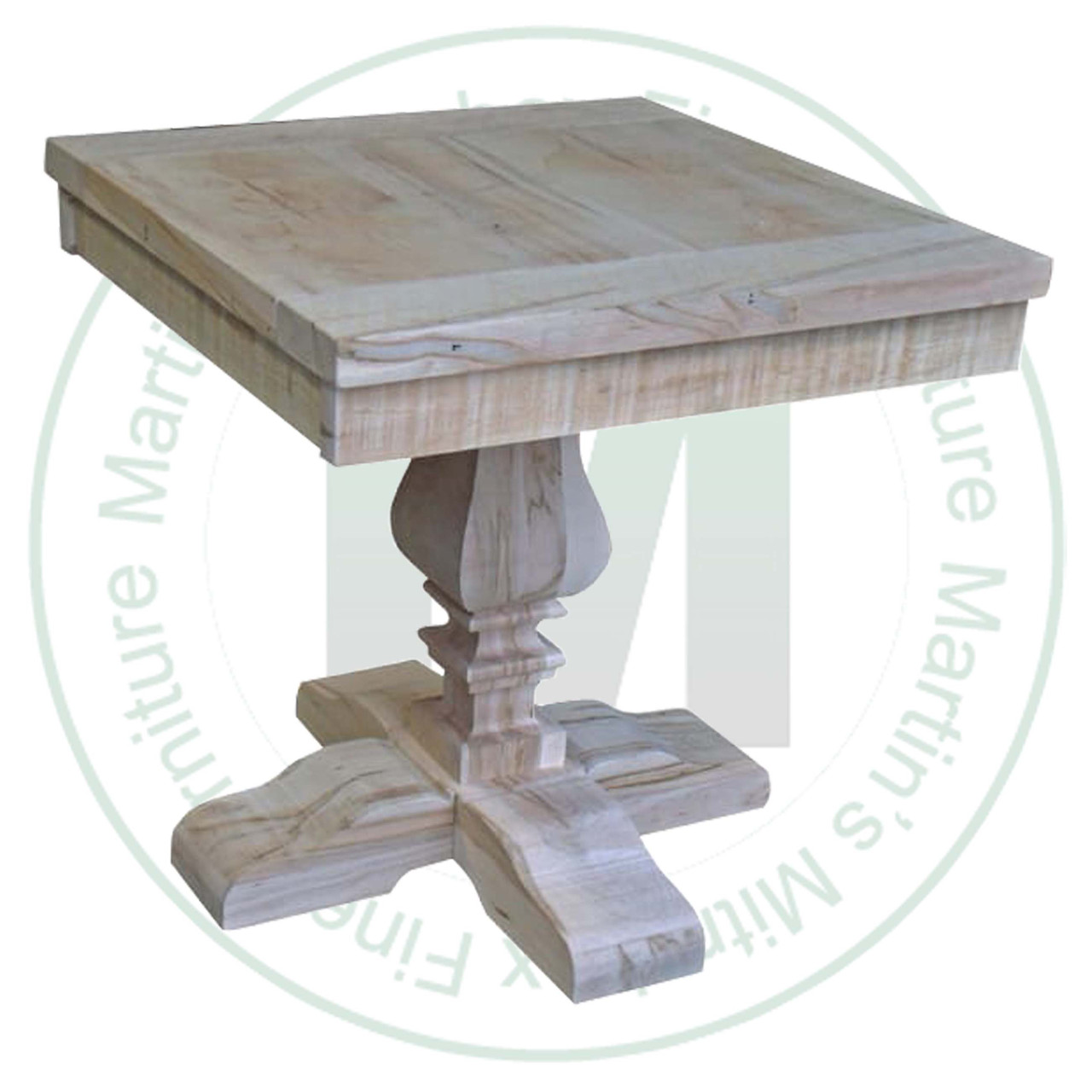 Pine Century End Table 24'' Deep x 24'' Wide x 24'' High. End Table Has 1 3/8 Top. ( Texture : Mill sawn. )
