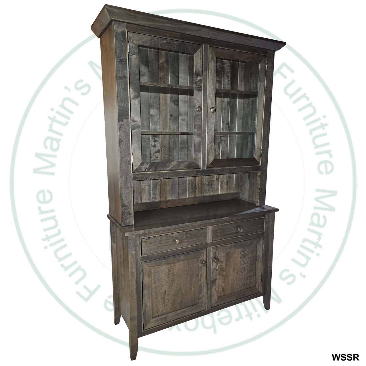 Pine A Series Sideboard With Hutch 83''H x 48''W x 18''D