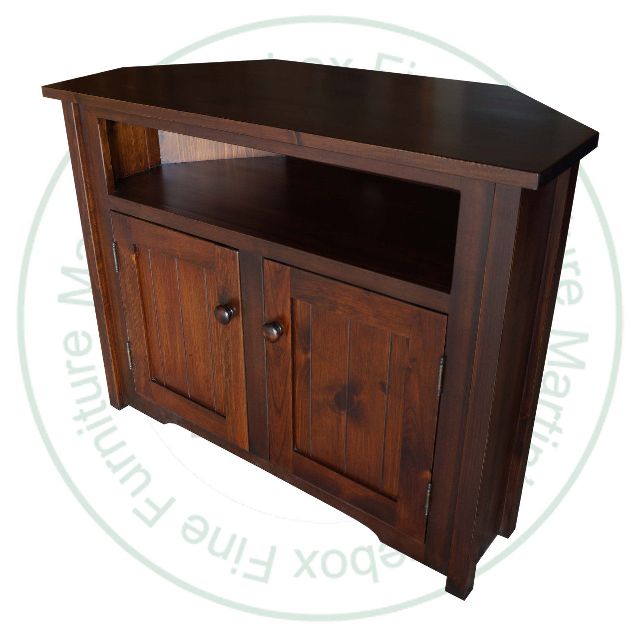 Pine French River Corner TV Stand 53''W x 29''H x 43'' Out Of Corner