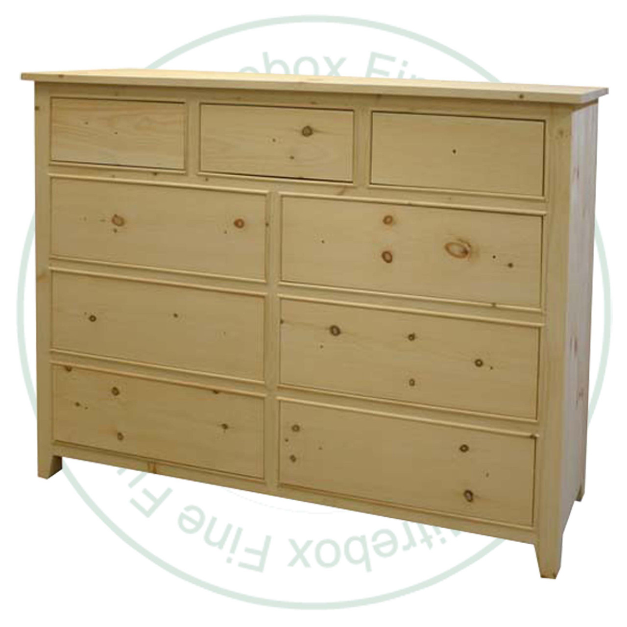 Wormy Maple A Series Dresser 46''H x 62''W x 19''D 9 Drawers