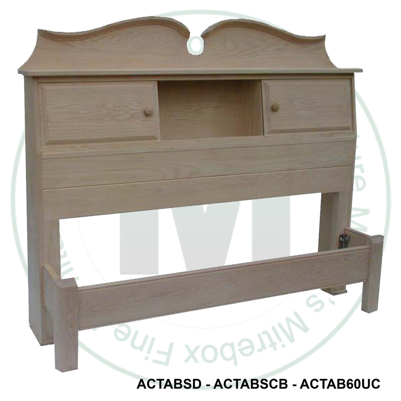 Wormy Maple Double Bookcase Headboards ( Basic ) 45'' Headboard