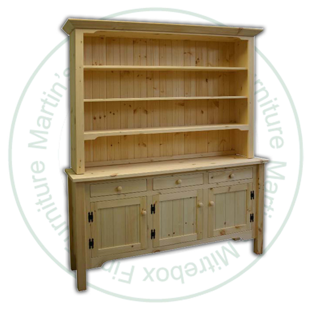 Pine French River Sideboard 18''D x 83''H x 70''W With 3 Doors And 3 Drawers