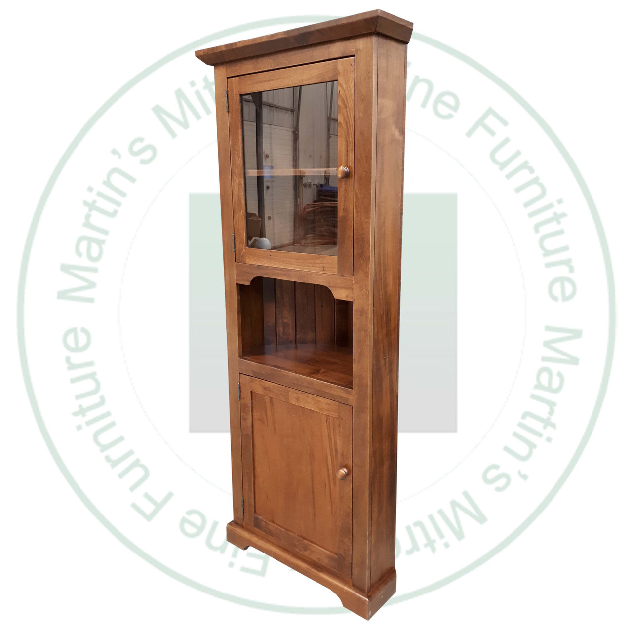 Pine Pilgrim Rustic Mini Corner Cabinet 72''H x 25''W x 21'' Out From Corner