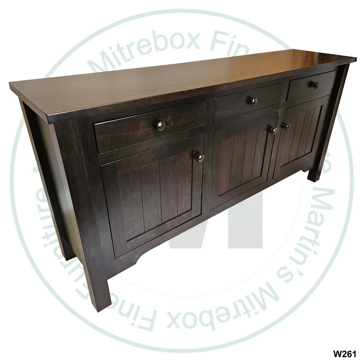 Oak French River Sideboard 35''H x 70''W x 18''D With 3 Doors And 3 Drawers