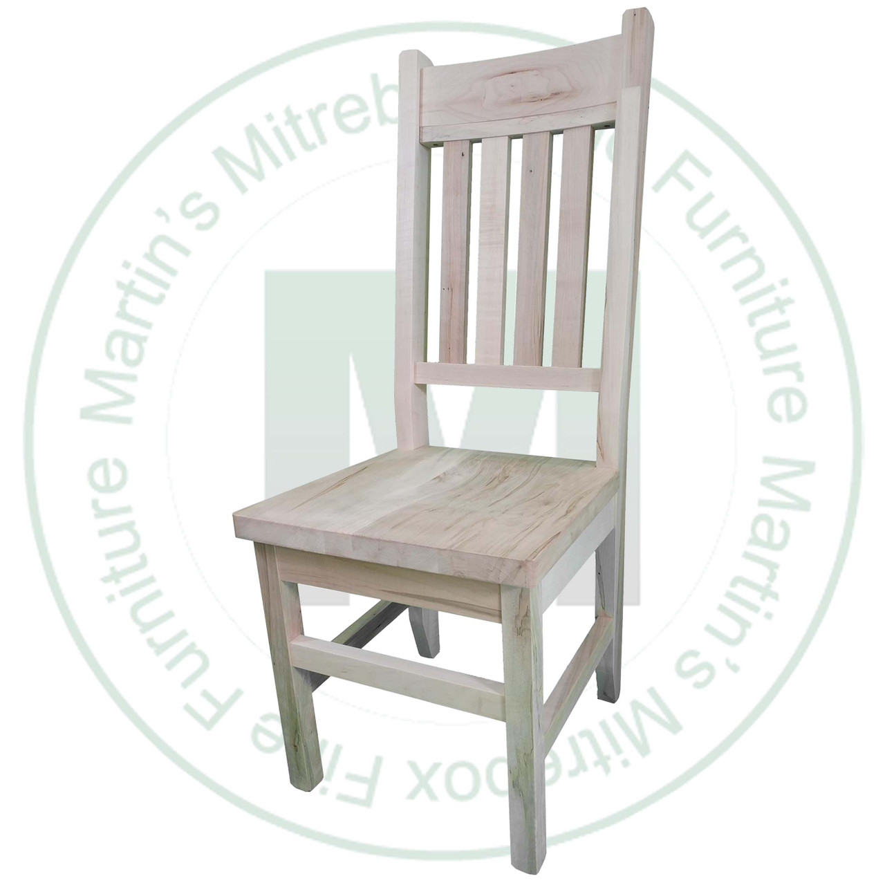 Maple Small Yukon Side Chair Has Wood Seat